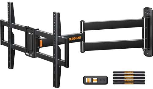 PERLEGEAR TV Wall Bracket with Swing Arm - 822mm length / 32" to 75" TVs - Use Code + Vouchers - Sold by JICH EU / FBA